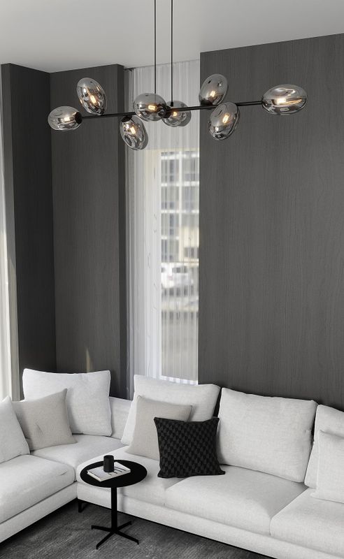 Emibig Lighting Taklampa PANDORA 8 BL GRAFIT