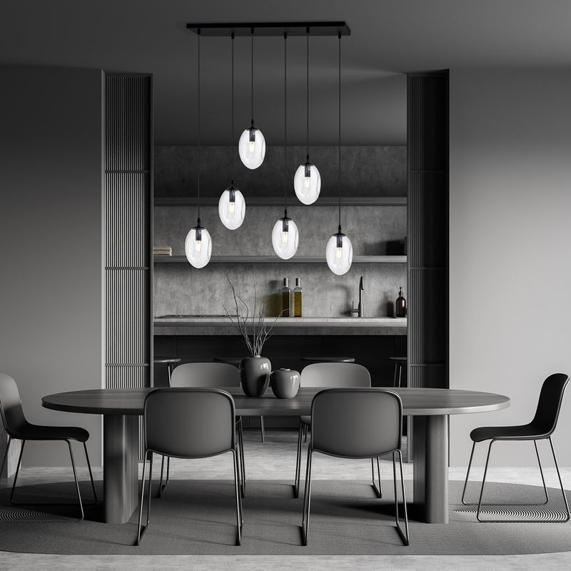 Emibig Lighting Taklampa ASTRAL 6 BL TRANSPARENT