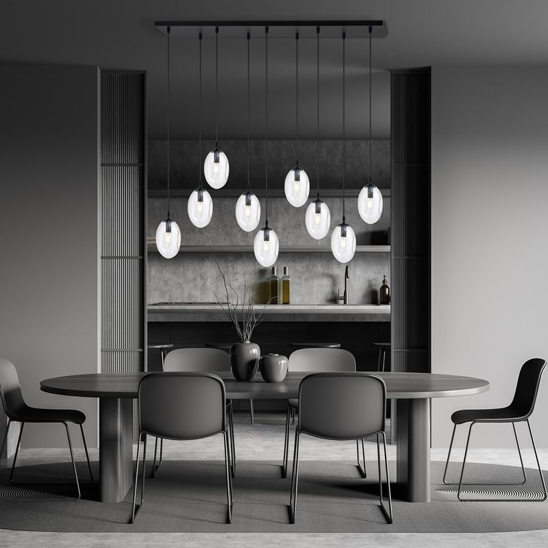 Emibig Lighting Taklampa ASTRAL 9 BL TRANSPARENT