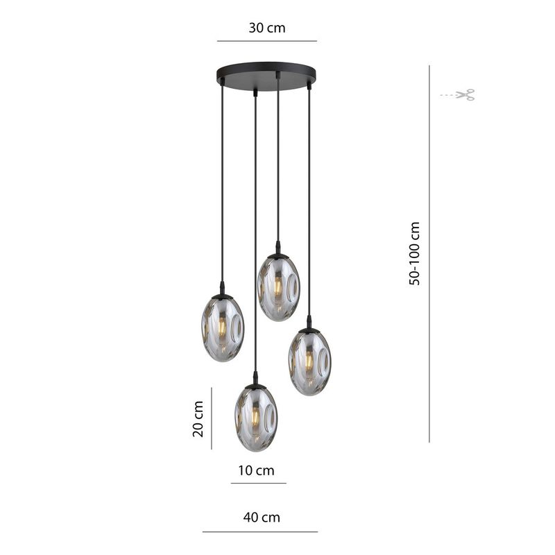 Emibig Lighting Taklampa ASTRAL 4 BL PREMIUM GRAFIT