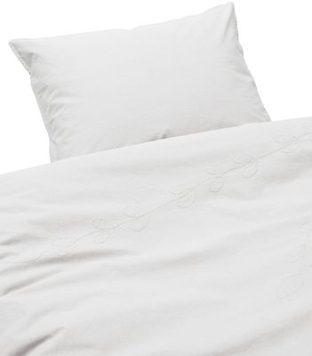 Svanefors Amie Brodyr Bäddset Offwhite 150x210 50x