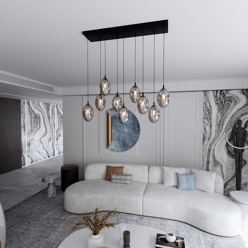 Emibig Lighting Taklampa ASTRAL 9 BL GRAFIT