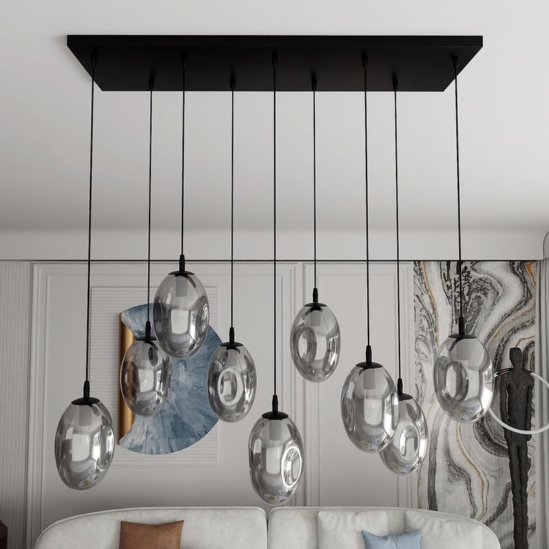 Emibig Lighting Taklampa ASTRAL 9 BL GRAFIT