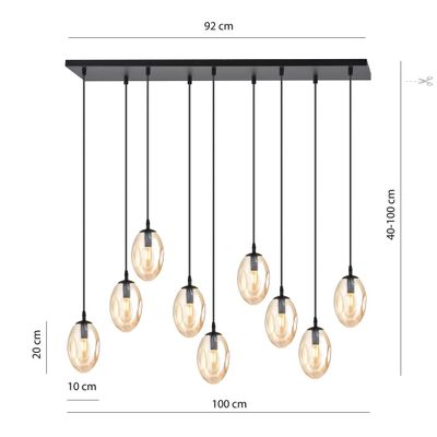 Emibig Lighting Taklampa ASTRAL 9 BL HONUNG