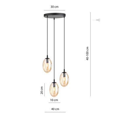 Emibig Lighting Taklampa ASTRAL 3 BL PREMIUM HONUNG