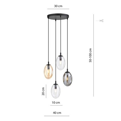 Emibig Lighting Taklampa ASTRAL 4 BL PREMIUM MIX
