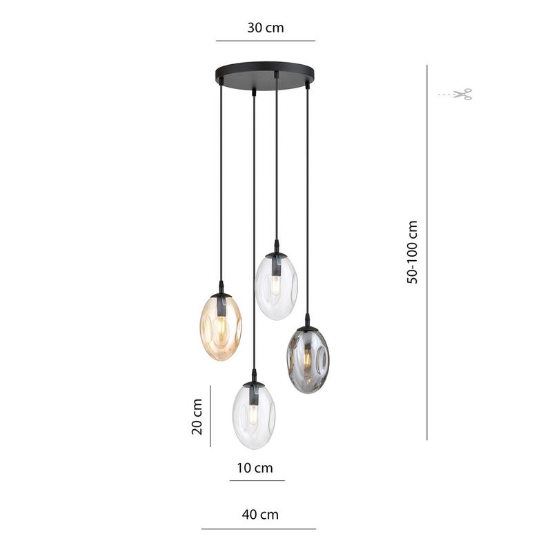 Emibig Lighting Taklampa ASTRAL 4 BL PREMIUM MIX