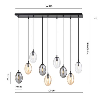 Emibig Lighting Taklampa ASTRAL 9 BL MIX