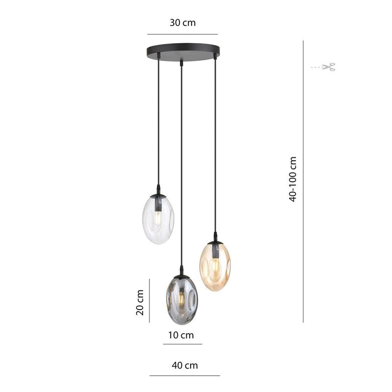 Emibig Lighting Taklampa ASTRAL 3 BL PREMIUM MIX