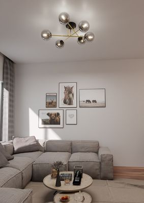 Emibig Lighting Taklampa MAGNUM 6 BL GRAFIT