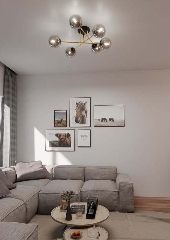 Emibig Lighting Taklampa MAGNUM 6 BL GRAFIT