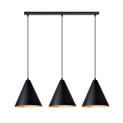 Emibig Lighting Taklampa REBEL 3 SVART/GULD