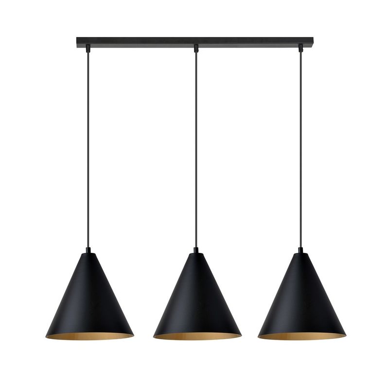 Emibig Lighting Taklampa REBEL 3 SVART/GULD