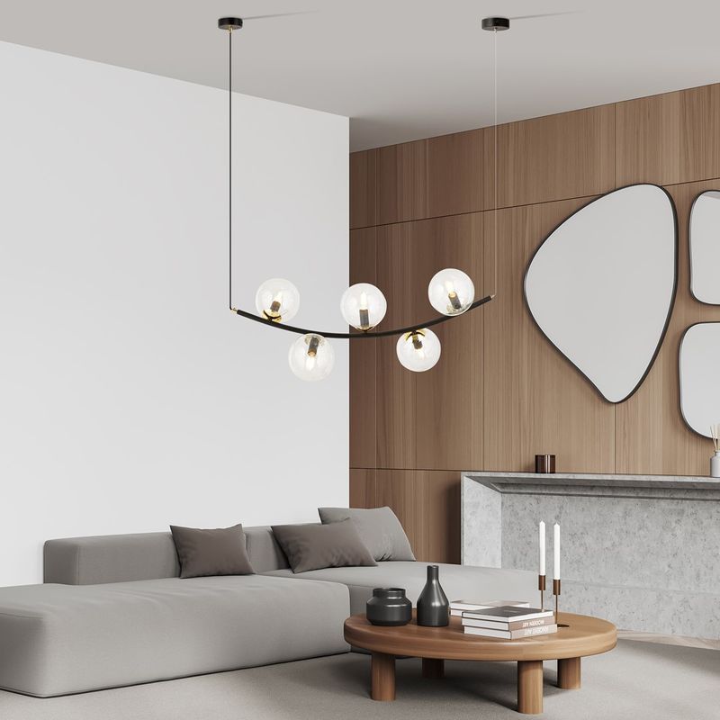 Emibig Lighting Taklampa RITZ 5 BL TRANSPARENT