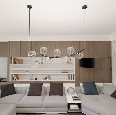 Emibig Lighting Taklampa RITZ 7 BL TRANSPARENT