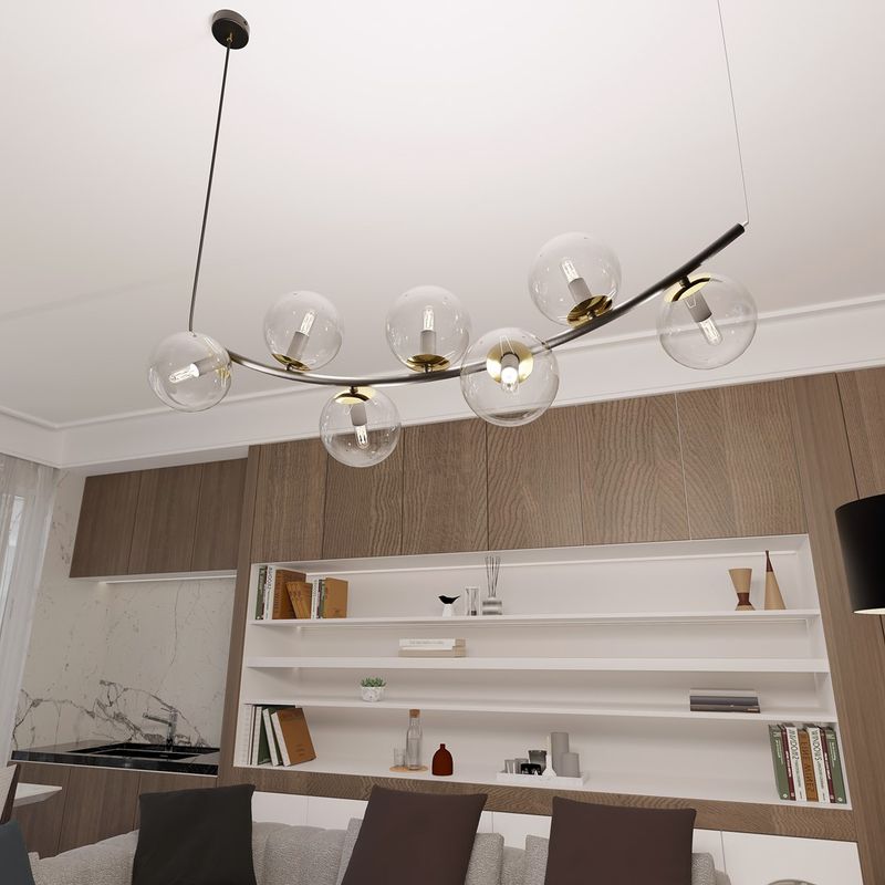 Emibig Lighting Taklampa RITZ 7 BL TRANSPARENT