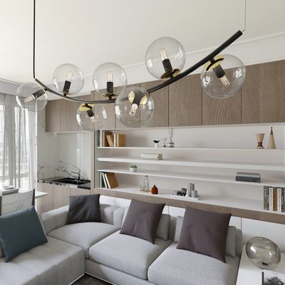 Emibig Lighting Taklampa RITZ 7 BL TRANSPARENT