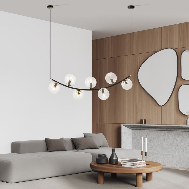 Emibig Lighting Taklampa RITZ 7 BL TRANSPARENT