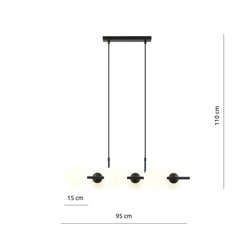 Emibig Lighting Taklampa RORY 6 OPAL