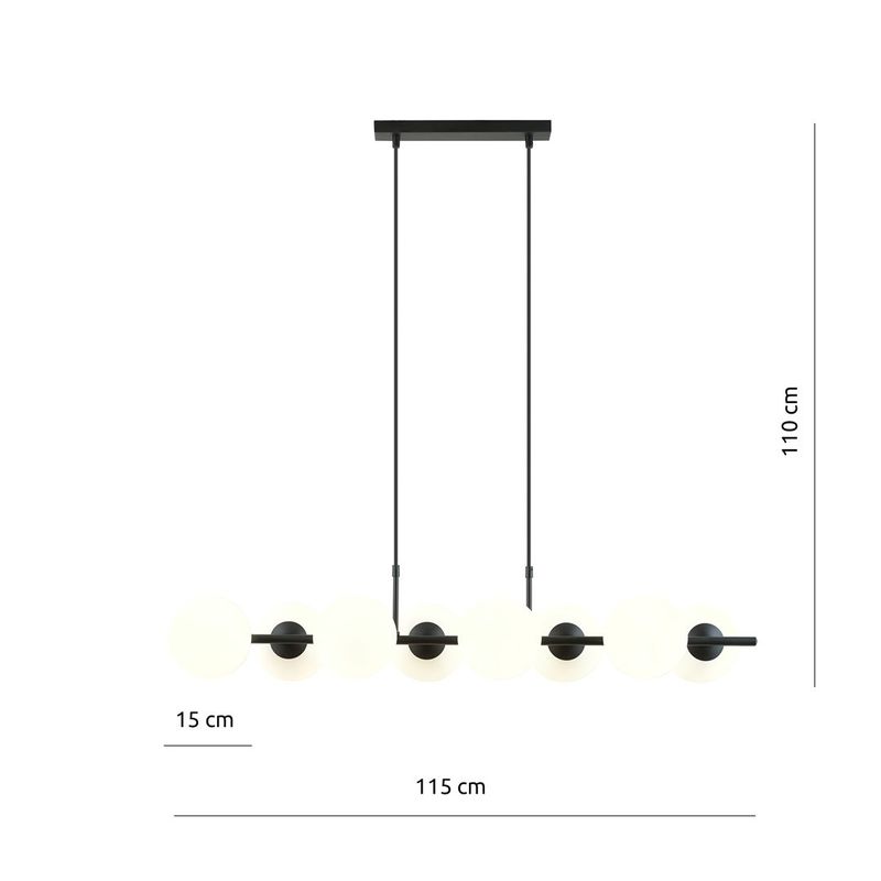 Emibig Lighting Taklampa RORY 8 OPAL