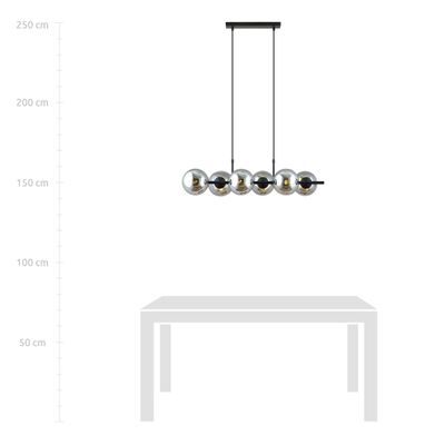 Emibig Lighting Taklampa RORY 6 GRAFIT