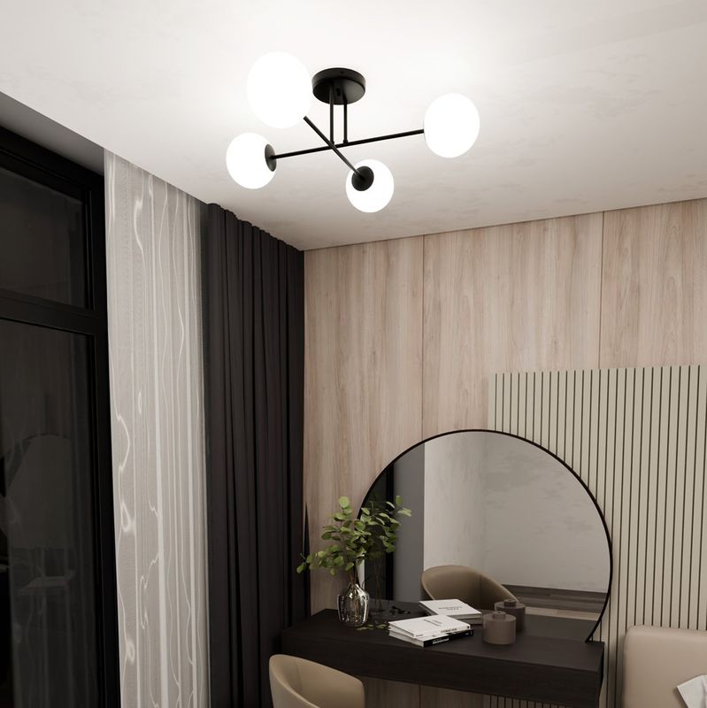 Emibig Lighting Taklampa ROMA 4 BL OPAL