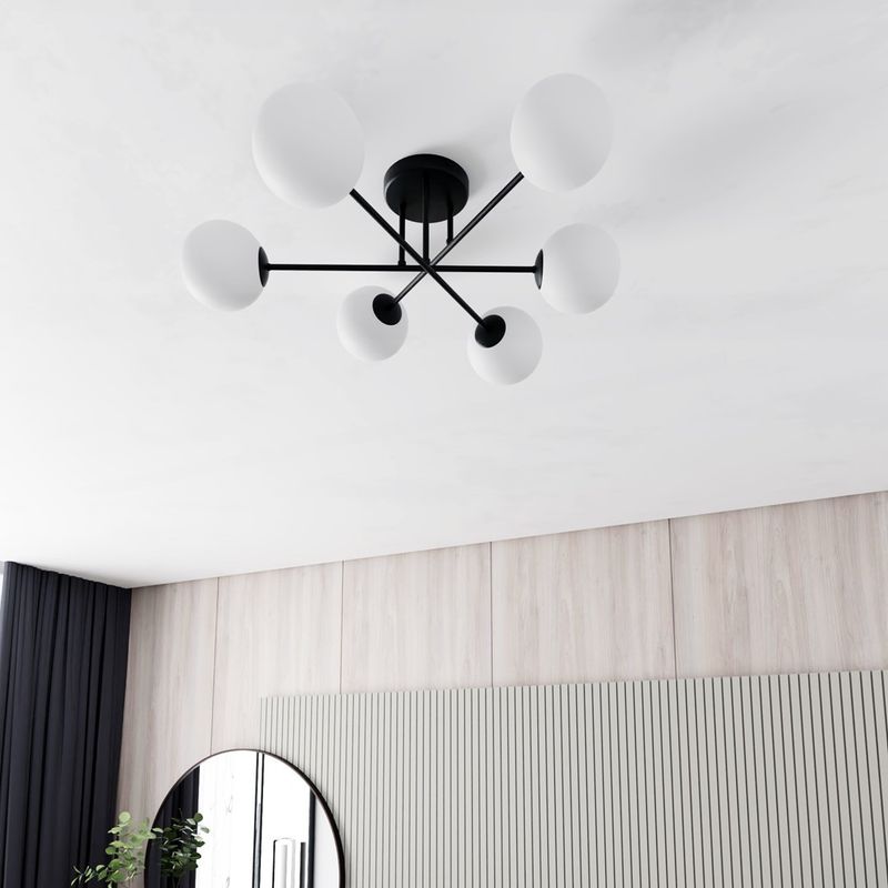 Emibig Lighting Taklampa ROMA 6 BL OPAL