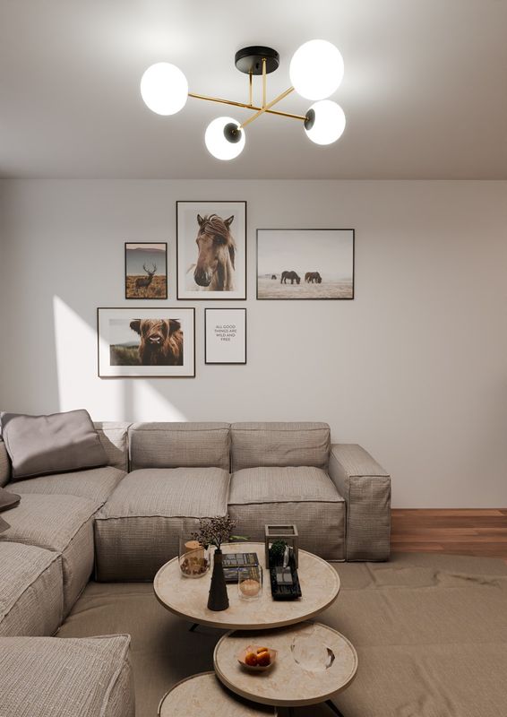 Emibig Lighting Taklampa MAGNUM 4 BL OPAL