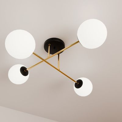 Emibig Lighting Taklampa MAGNUM 4 BL OPAL