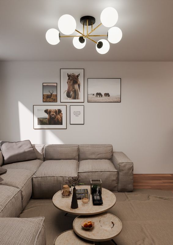 Emibig Lighting Taklampa MAGNUM 6 BL OPAL