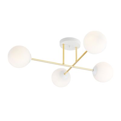 Emibig Lighting Taklampa MAGNUM 4 VIT OPAL