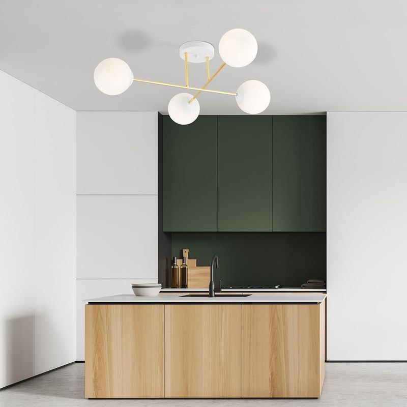 Emibig Lighting Taklampa MAGNUM 4 VIT OPAL