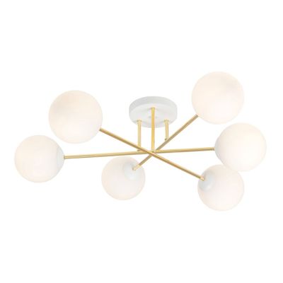 Emibig Lighting Taklampa MAGNUM 6 WH OPAL