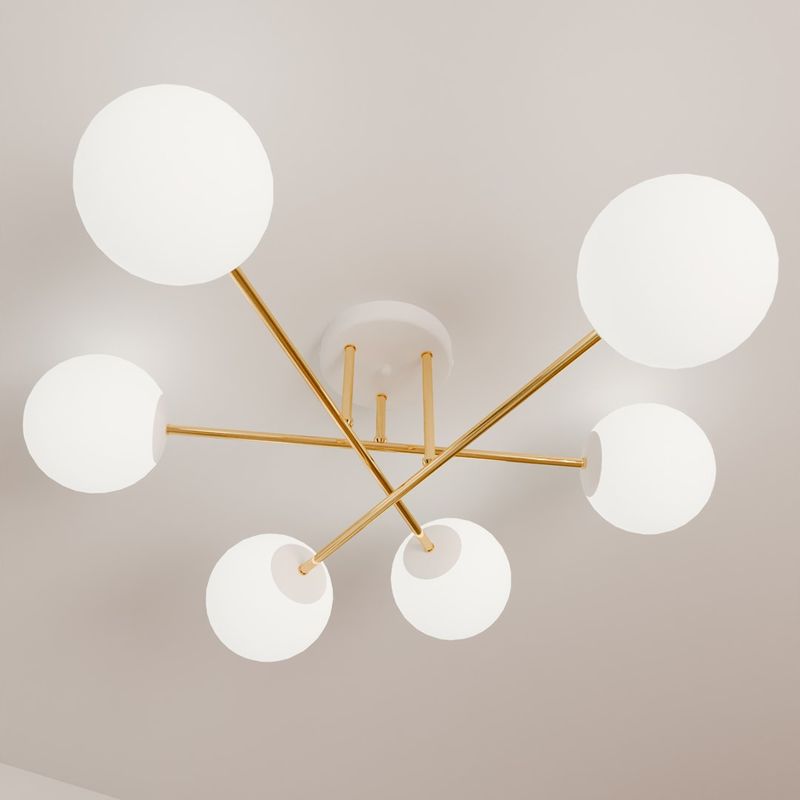 Emibig Lighting Taklampa MAGNUM 6 WH OPAL