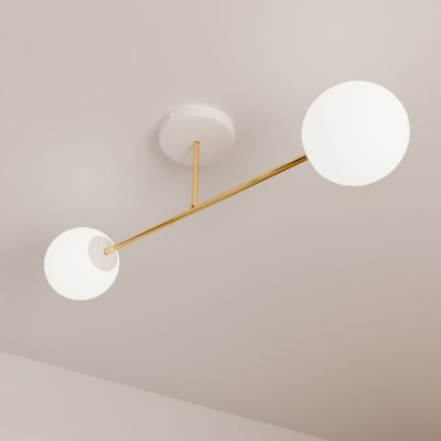 Emibig Lighting Taklampa MAGNUM 2 VIT OPAL