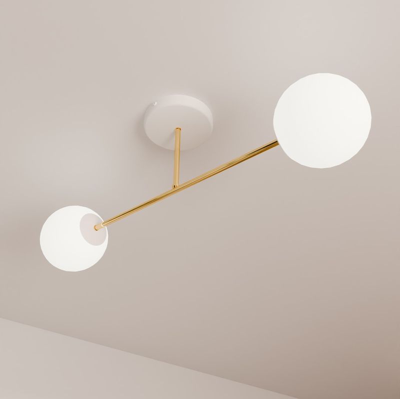 Emibig Lighting Taklampa MAGNUM 2 VIT OPAL