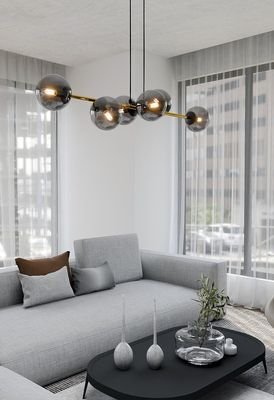 Emibig Lighting Taklampa GRAVITY 6 BL GRAFIT