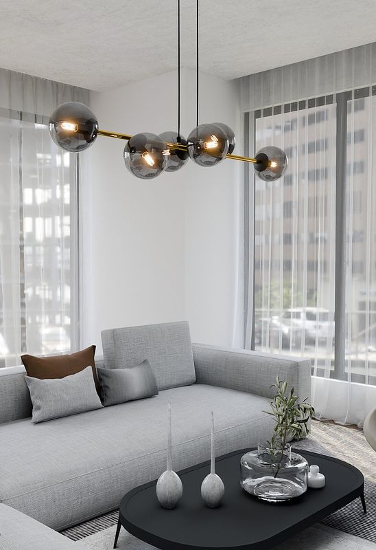 Emibig Lighting Taklampa GRAVITY 6 BL GRAFIT