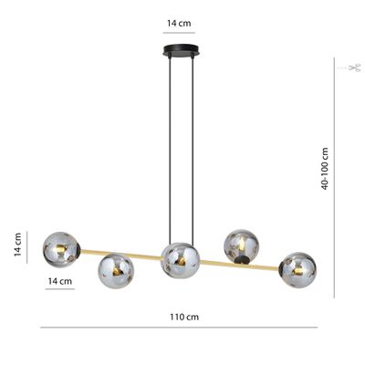 Emibig Lighting Taklampa GRAVITY 6 BL GRAFIT