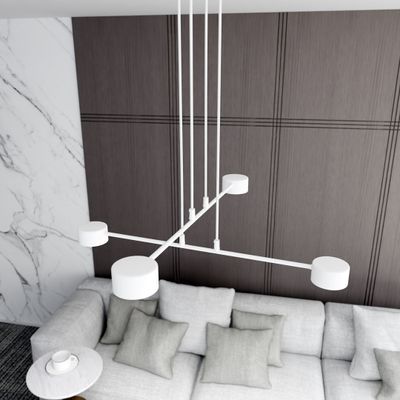 Emibig Lighting Taklampa MODUS 4 VIT