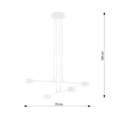 Emibig Lighting Taklampa MODUS 4 VIT