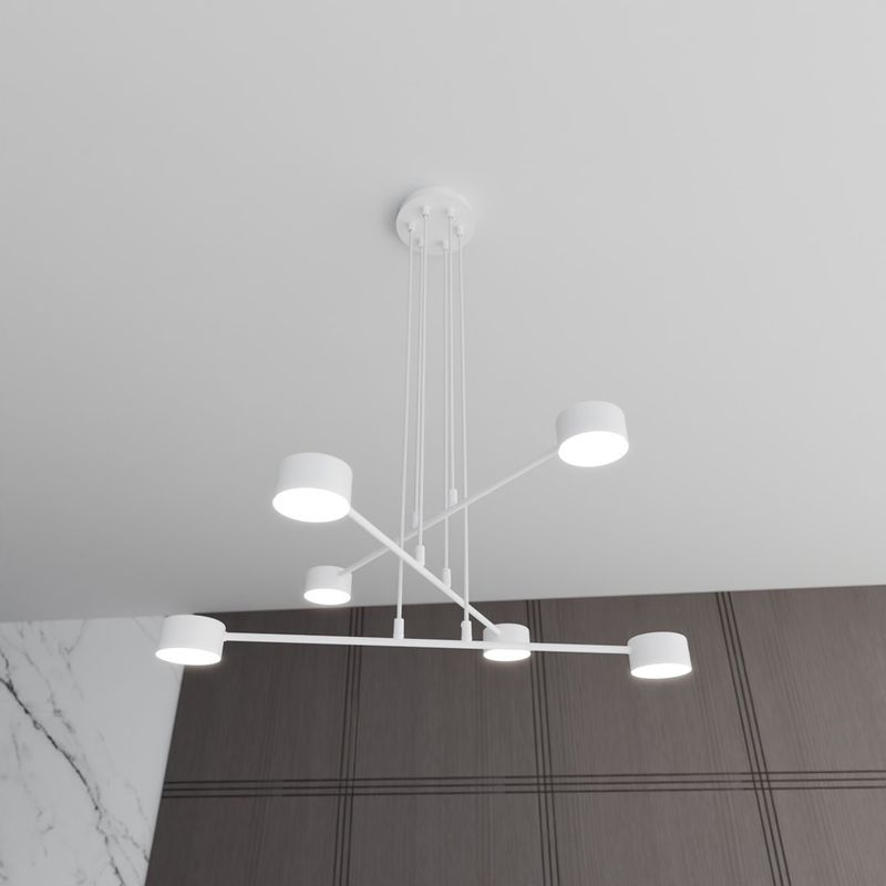 Emibig Lighting Taklampa MODUS 6 VIT
