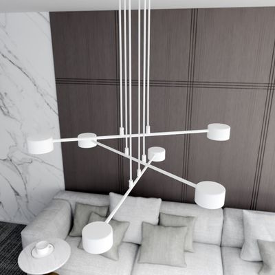 Emibig Lighting Taklampa MODUS 6 VIT