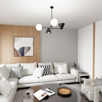 Emibig Lighting Taklampa HERMES 4 SVART