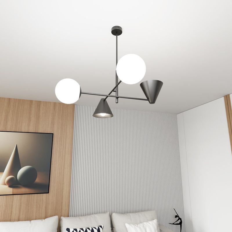Emibig Lighting Taklampa HERMES 4 SVART