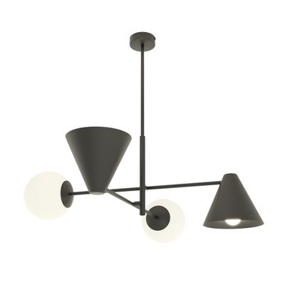 Emibig Lighting Taklampa HERMES 4 SVART