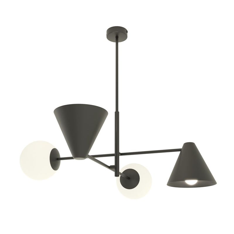 Emibig Lighting Taklampa HERMES 4 SVART