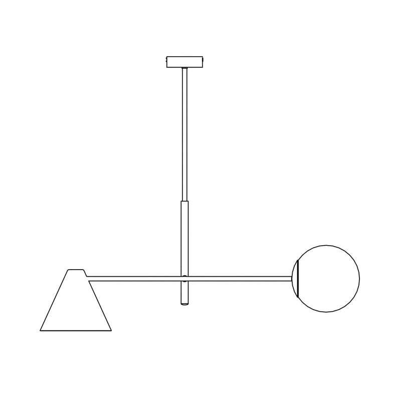 Emibig Lighting Taklampa HERMES 2 SVART