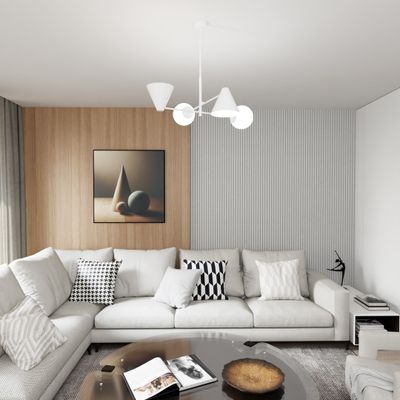 Emibig Lighting Taklampa HERMES 4 VIT