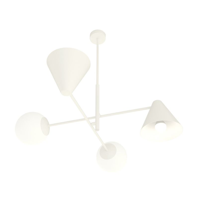 Emibig Lighting Taklampa HERMES 4 VIT